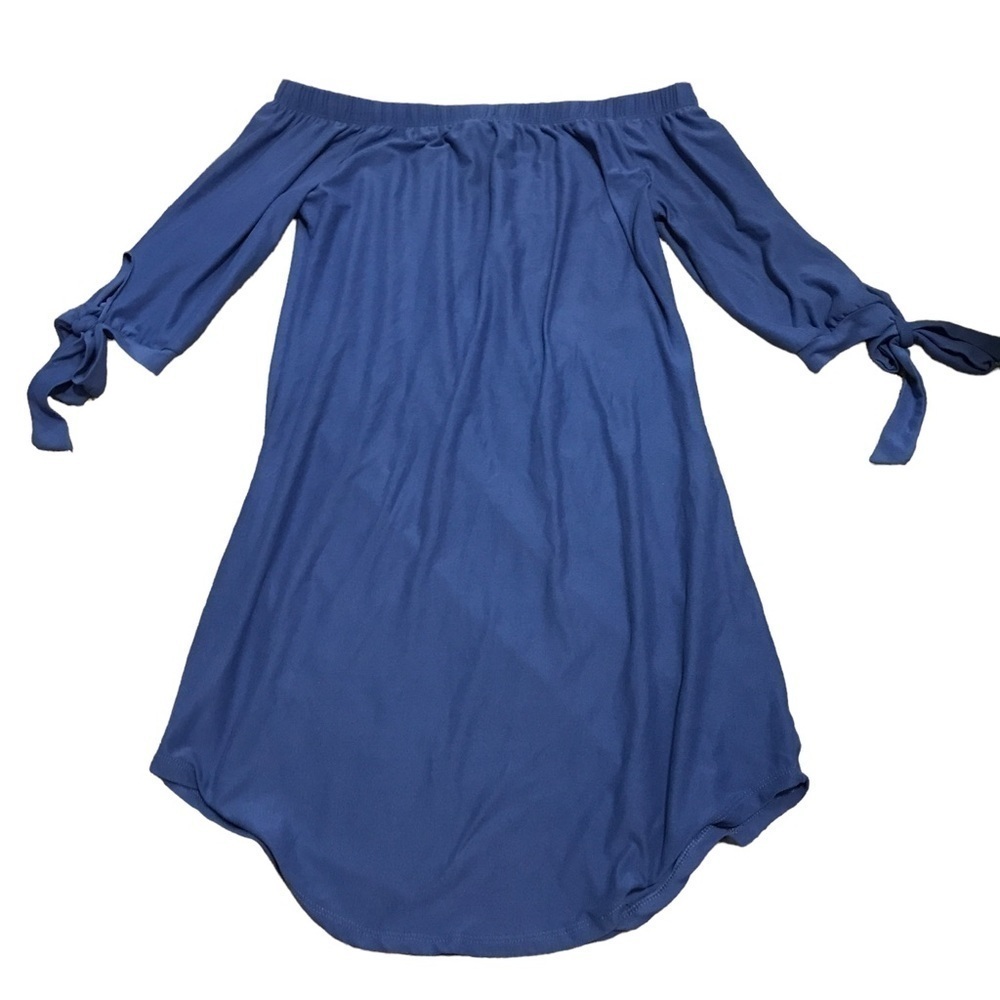 3/$15 Derek heart blue off shoulder bodycon mini dress